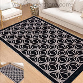 Honeycomb Style - Black & Beige (4ft x 6Ft)